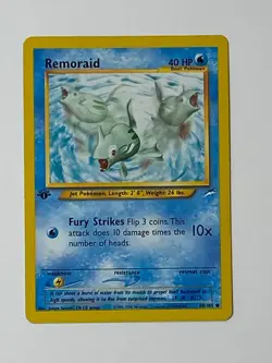 Pokemon - 1x Remoraid - 1st Edition - Neo Destiny - #80/105 - LP - 2002 Common - Image 2