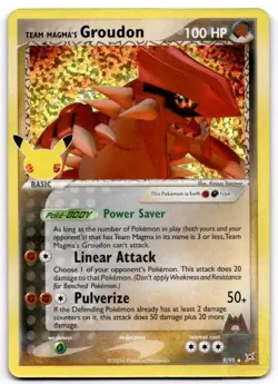 Team Magma's Groudon 9/95 Celebrations: Classic Collection Pokemon Holo NM - Image 1