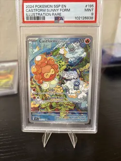 Pokemon Card PSA 9 Castform Sunny Form 195/191 Illustration Rare Surging Sparks - Image 2