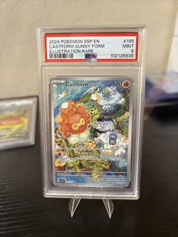 Pokemon Card PSA 9 Castform Sunny Form 195/191 Illustration Rare Surging Sparks - Image 4