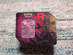 Pokemon Team Rocket Tin (Mewtwo) Product In Hand - Image 1