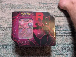 Pokemon Team Rocket Tin (Mewtwo) Product In Hand - Image 2