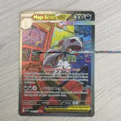 Pokemon TCG Mega Scrafty EX ASC 285/217 Full Art Holo Stage 1 HP330 160 - Image 1