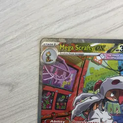 Pokemon TCG Mega Scrafty EX ASC 285/217 Full Art Holo Stage 1 HP330 160 - Image 2