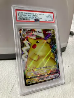 2020 POKEMON JPN.SWSH FA/PIKACHU VMAX #031 PSA10 GEM MINT AMAZING VOLT TACKLE - Image 4