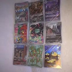 Pokemon TCG SV5M 9 Card Lot Full Art Holo Dusknoir Sawsbuck Bulbasaur - Image 1