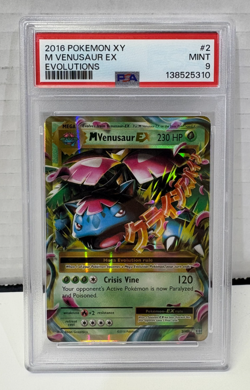 2016 Pokemon XY Evolutions Mega Venusaur EX Holo #2/108 PSA 9 - Image 1