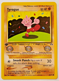 Pokemon TCG: Tyrogue Neo Discovery #66/75 1st Edition LP - Image 1