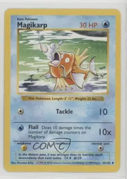 Magikarp Shadowless Pokemon Base Set #35 1999 - Image 1