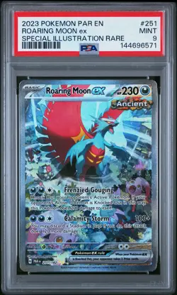 Roaring Moon EX 251/182 Special Illustration Rare Pokemon PSA 9 *571 - Image 1