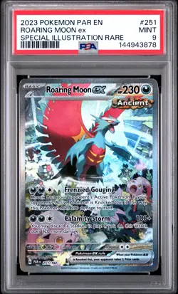 Roaring Moon EX 251/182 Special Illustration Rare Pokemon PSA 9 *878 - Image 1