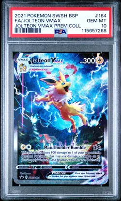 Jolteon Vmax Swsh184 Premium Collection Black Star Promo Pokemon PSA 10 *268 - Image 1