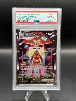 2023 POKEMON SWORD & SHIELD CROWN ZENITH #GG45 FULL ART/DEOXYS VMAX PSA 10 - Image 1