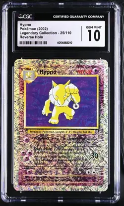 HYPNO 25/110 REVERSE HOLO LEGENDARY COLLECTION POKEMON CGC 10 GEM MINT - Image 1