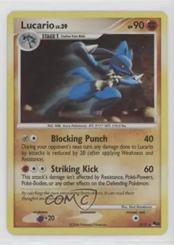 Lucario Pokemon Organized Play Promotional Series 8 #2 2008 - Image 1