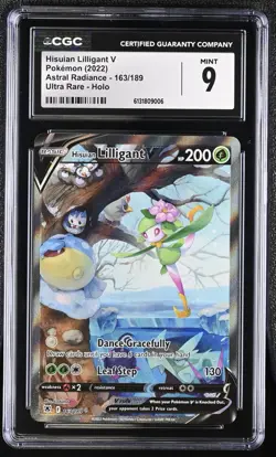 CGC 9 MINT Pokemon Hisuian Lilligant V Alt Art 163/189 Astral Radiance - Image 1