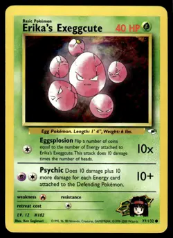 Pokemon TCG Gym Heroes #077/132 Erika's Exeggcute (77) LP - Image 1