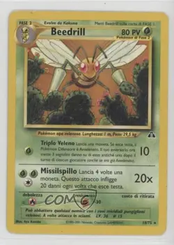 Beedrill Italian Pokemon Neo Discovery #18 2001 - Image 1