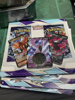 Pokemon Center Chilling Reign ETB Replacement 2-Packs Blister (w/ Galarian Trio) - Image 1