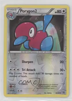 Porygon2 Reverse Foil Pokemon XY Ancient Origins #65 - Image 1