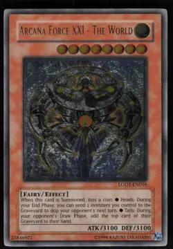 Arcana Force XXI - The World LODT-EN016 Ultimate Rare TWED ENHANCED YU-GI-OH - Image 1