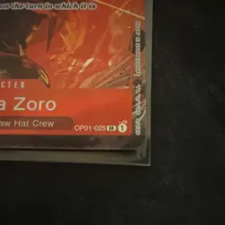 One Piece CCG Roronoa Zoro OP01-025 Parallel Romance Dawn SR Foil English MINT - Image 5