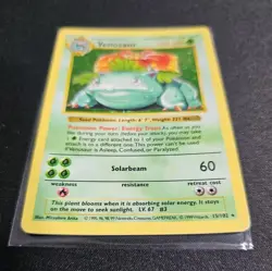 Venusaur Base Set Shadowless 15/102 Holo Foil Holographic Rare Pokemon Card - Image 2