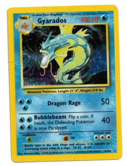 Pokemon Card: Gyarados HOLO 6/102 Base Set Vintage Rare! GD - Image 1