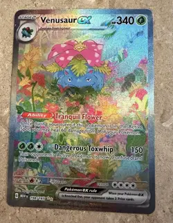 Pokemon TCG Venusaur EX Scarlet & Violet 151 Card 198/165 - Image 1
