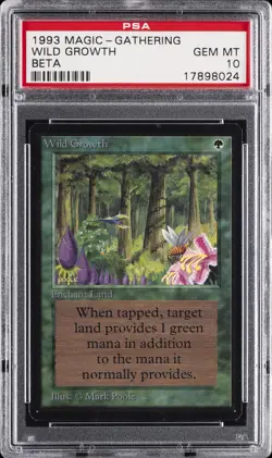 1993 MTG BETA WILD GROWTH PSA 10 - Image 1
