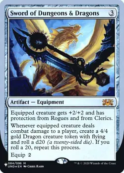 MTG Sword of Dungeons & Dragons - Foil - The List, The List, Moderately Played, - Image 1