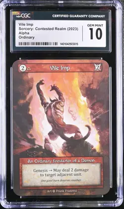 Sorcery: Contested Realm - Alpha Vile Imp CGC 10 Gem Mint TCG Frank Frazetta - Image 1