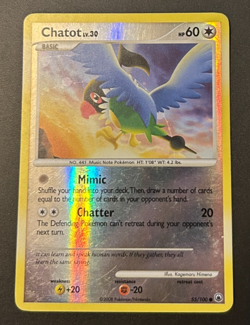 Chatot Majestic Dawn Pokemon Card Reverse Holo LP - 55/100 - Image 1
