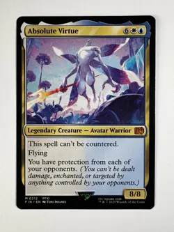 Absolute Virtue 212 – MTG Final Fantasy Mythic Avatar Warrior 8/8 Flying Regular - Image 1