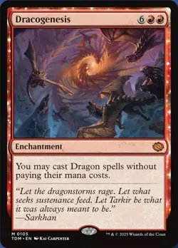FOIL Dracogenesis - MtG Tarkir Dragonstorm - NM - Image 1