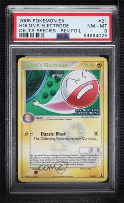 Holon's Electrode Reverse Foil Pokemon EX Delta Species PSA 8 2005 - Image 1