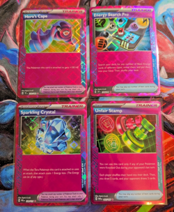 4x Pokemon ACE SPEC Hero's Cape, Energy Search, Sparkling Crystal, Unfair Stamp - Image 1