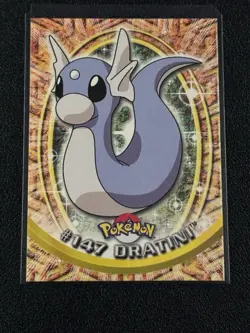 2000 Topps Pokemon Series 3 #147 Dratini Blue Logo 1st Edition Three - Image 1