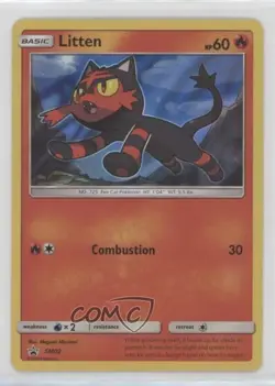 Litten Holo Pokemon Sun & Moon Black Star Promo #SM02 - Image 1