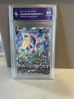 Galarian Rapidash V - 168/198 - TGA 9.5 - Alternate Art -Chilling Reign -Pokemon - Image 1