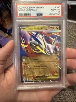 2025 Pokemon MEG EN Double Rare #100 Mega Latias ex PSA 10 GEM MINT - Image 1