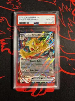 2025 POKEMON TEAM ROCKET’S PERSIAN EX 150/182 DR DESTINED RIVALS PSA 10 - Image 1