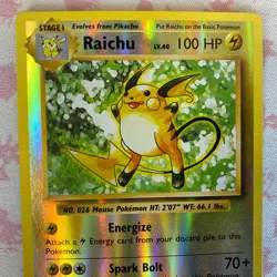 Pokemon TCG Raichu 36/108 Evolutions Set Reverse Holo Rare - Image 2