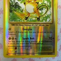 Pokemon TCG Raichu 36/108 Evolutions Set Reverse Holo Rare - Image 3