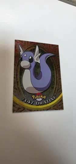 2000 Topps Pokemon Series 3 Silver Foil #147 Dratini TV Animation 1st Edition - Image 2