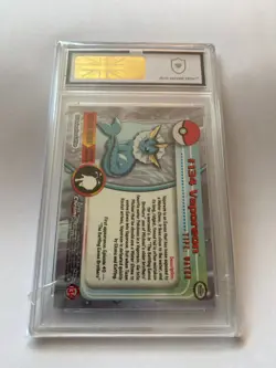 MGC POKEMON 2000 TOPPS CHROME #134 VAPOREON TV ANIMATION EDITION GRADE 10 - Image 2