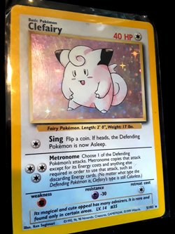 Pokemon Clefairy 5/102 Base Set Holo Rare Card 1999 English 40 HP, Good Cond. - Image 1
