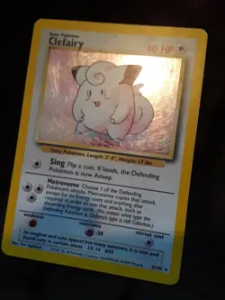 Pokemon Clefairy 5/102 Base Set Holo Rare Card 1999 English 40 HP, Good Cond. - Image 2