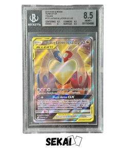 POKEMON BGS 8.5 LATIAS E LATIOS GX 170/181 ITA GIOCO DI SQUADRA ALTERNATIVE - Image 1