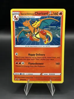 Pokemon TCG Special Delivery Charizard SWSH075 Holo Black Star Promo - Image 1